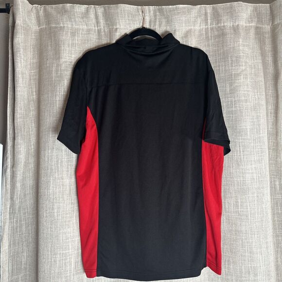 Caseys Shirt Mens Size Large Black Red Short Sleeve Polo Employee Uniform - Picture 2 of 9
